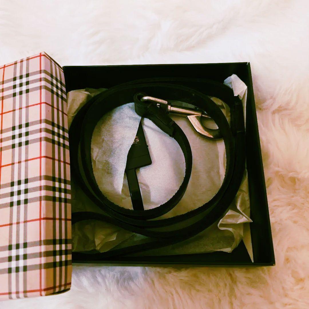 ✨新品未使用✨BURBERRY犬用リード ブラックレザー 箱付 海外購入 正規品