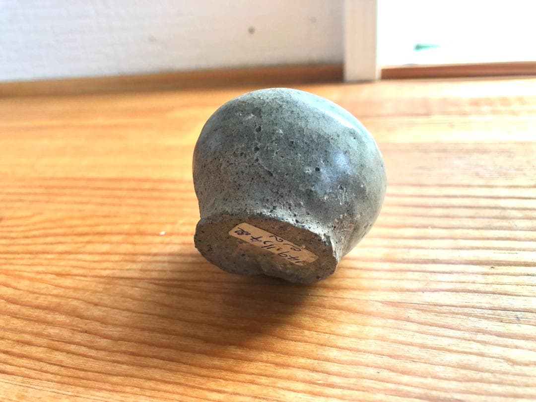 【タイ・骨董・出土品】宋胡録（スンコロク）青磁釉 小壺（1301年~1600年）