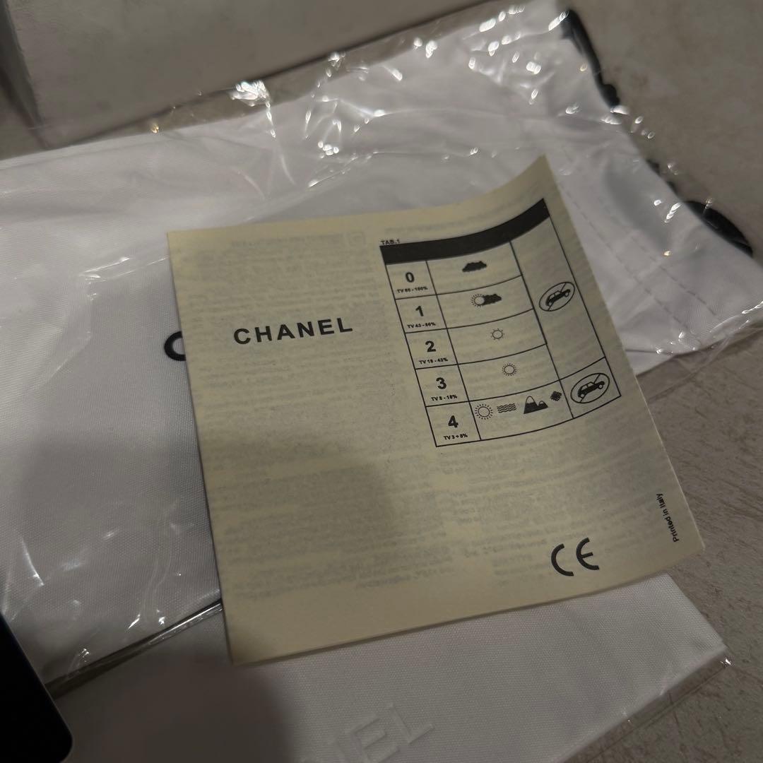 CHANEL ブラック メガネケース キルティング