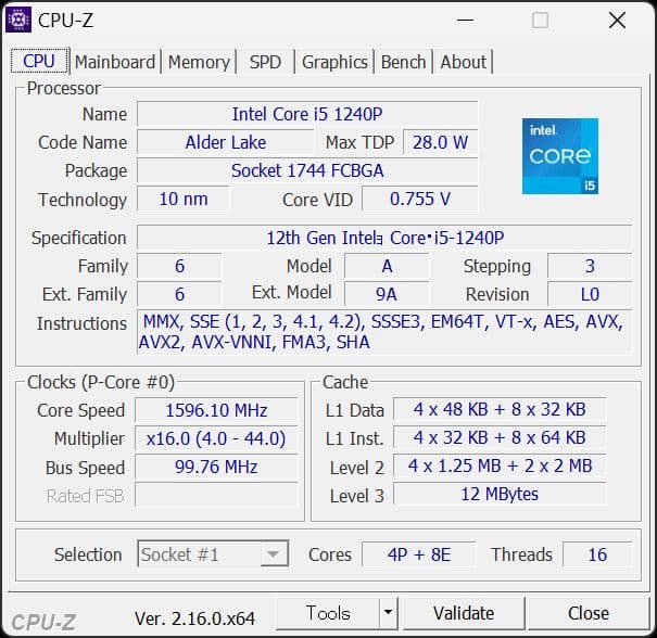 Windowsノート本体 Adreamer LeoBook 16S Core i5 1240P WQXGA