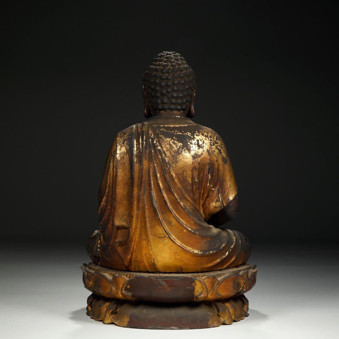 鎌倉時代 木造如来坐像 金漆 古仏 仏教美術