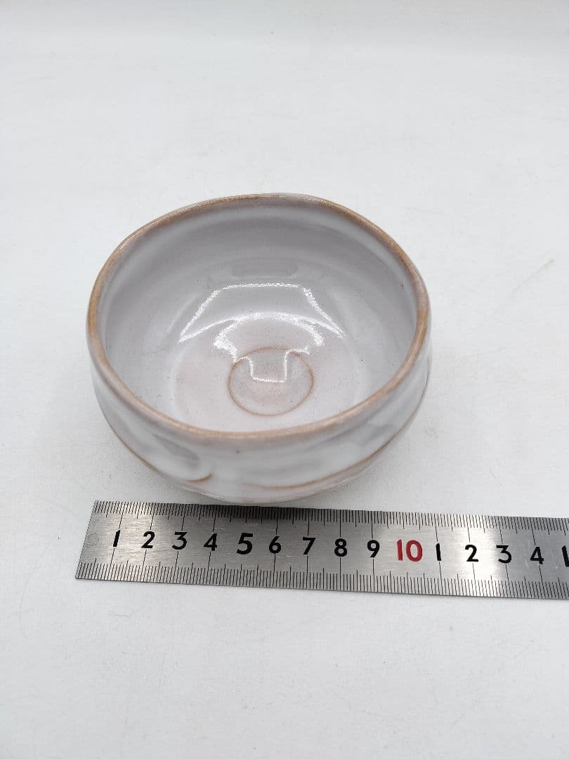 d021 汲出し茶碗 赤虜焼 大塩昭山 木箱 茶道具 古物