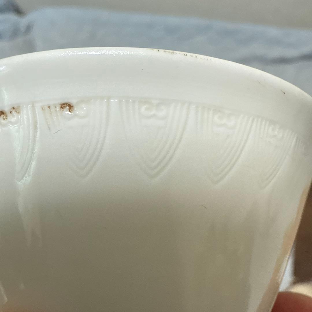 古茶碗北宋 白磁 定窖 甜白秞十客 茶道具 箱付き