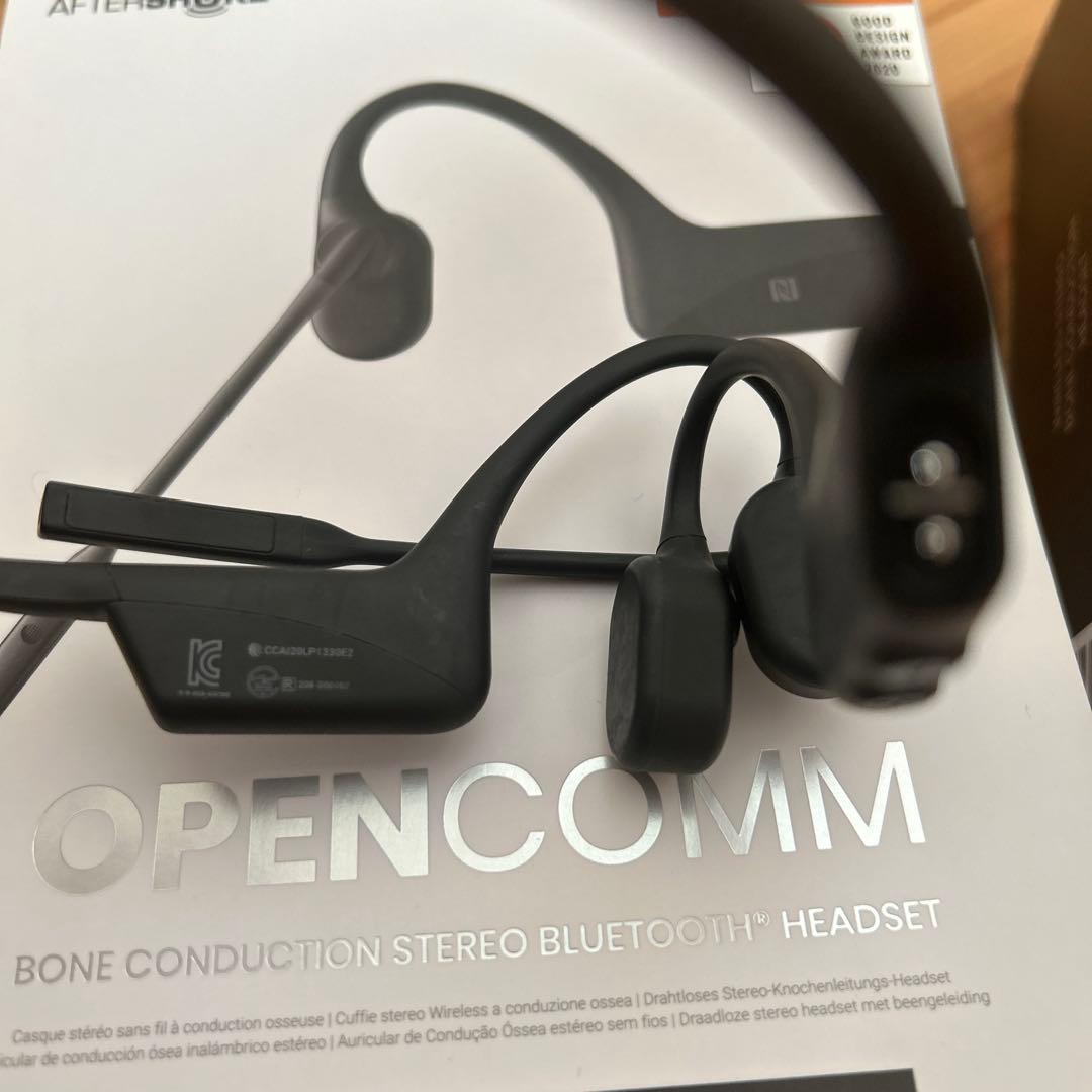 AFTER SHOKZ OPENCOMM 骨伝導ヘッドセット ブラック