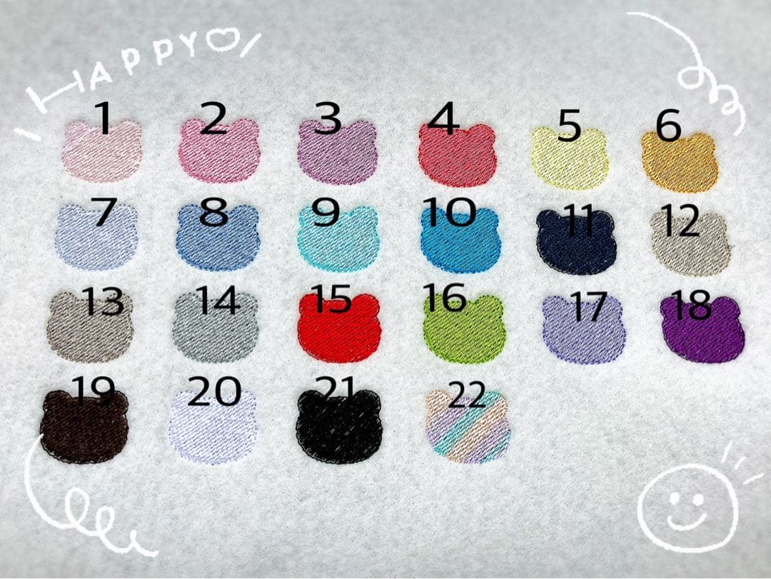 手書き風リバティ生地名前ワッペンハンドメイド