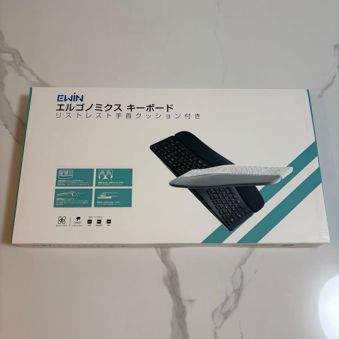 ほぼ新品 Ewinエルゴノミクスキーボード Bluetooth対応 日本語配列
