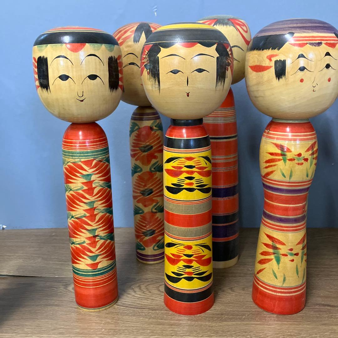 D-2 伝統こけし 12本セット 鳴子 遠刈田など 作家物 サイン有 まとめ売り