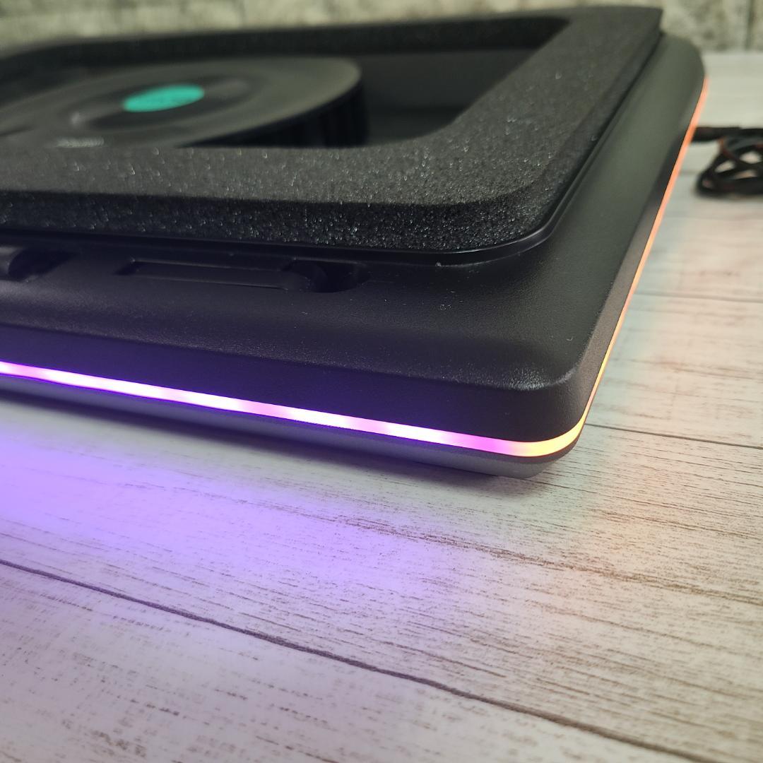 llano ノートパソコン 冷却パッド RGBライト搭載 V12RGB-BK 黒