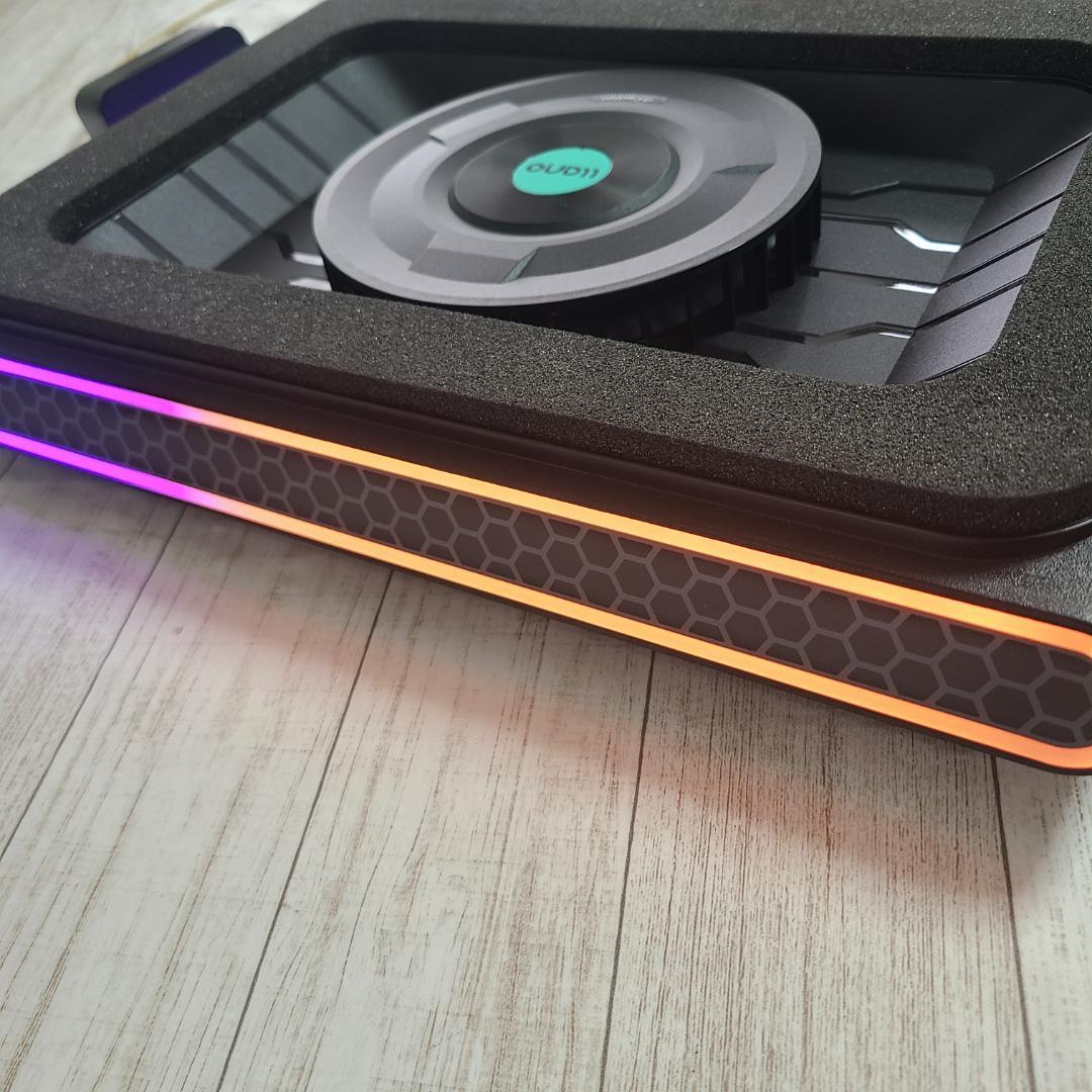 llano ノートパソコン 冷却パッド RGBライト搭載 V12RGB-BK 黒