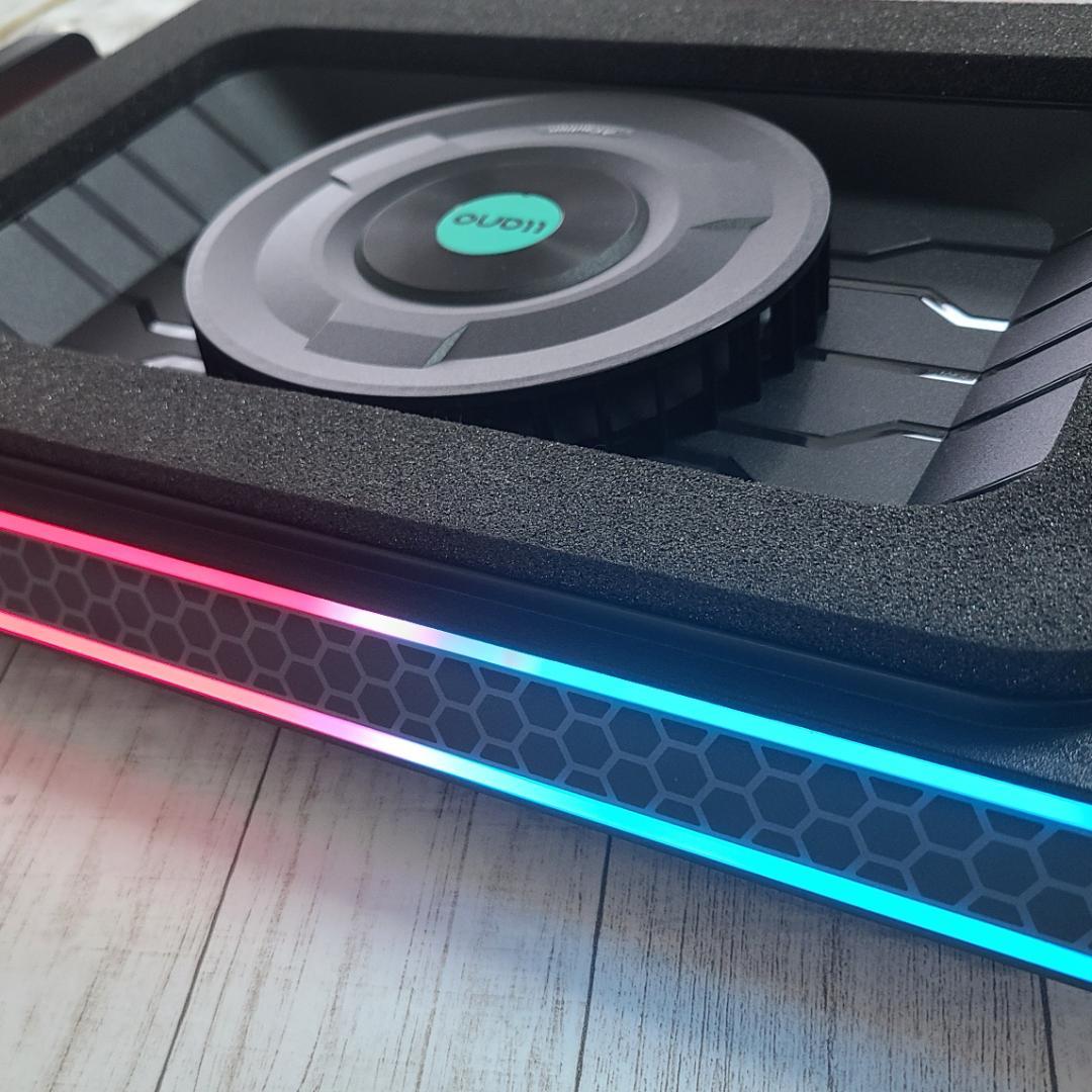 llano ノートパソコン 冷却パッド RGBライト搭載 V12RGB-BK 黒