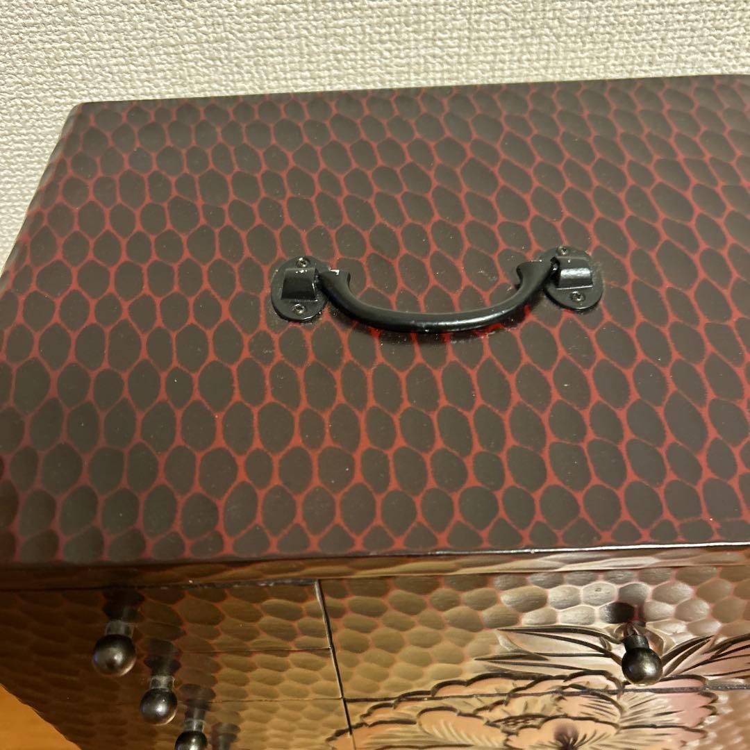 希少　鎌倉彫　小物入れ　隠し引き出し付き