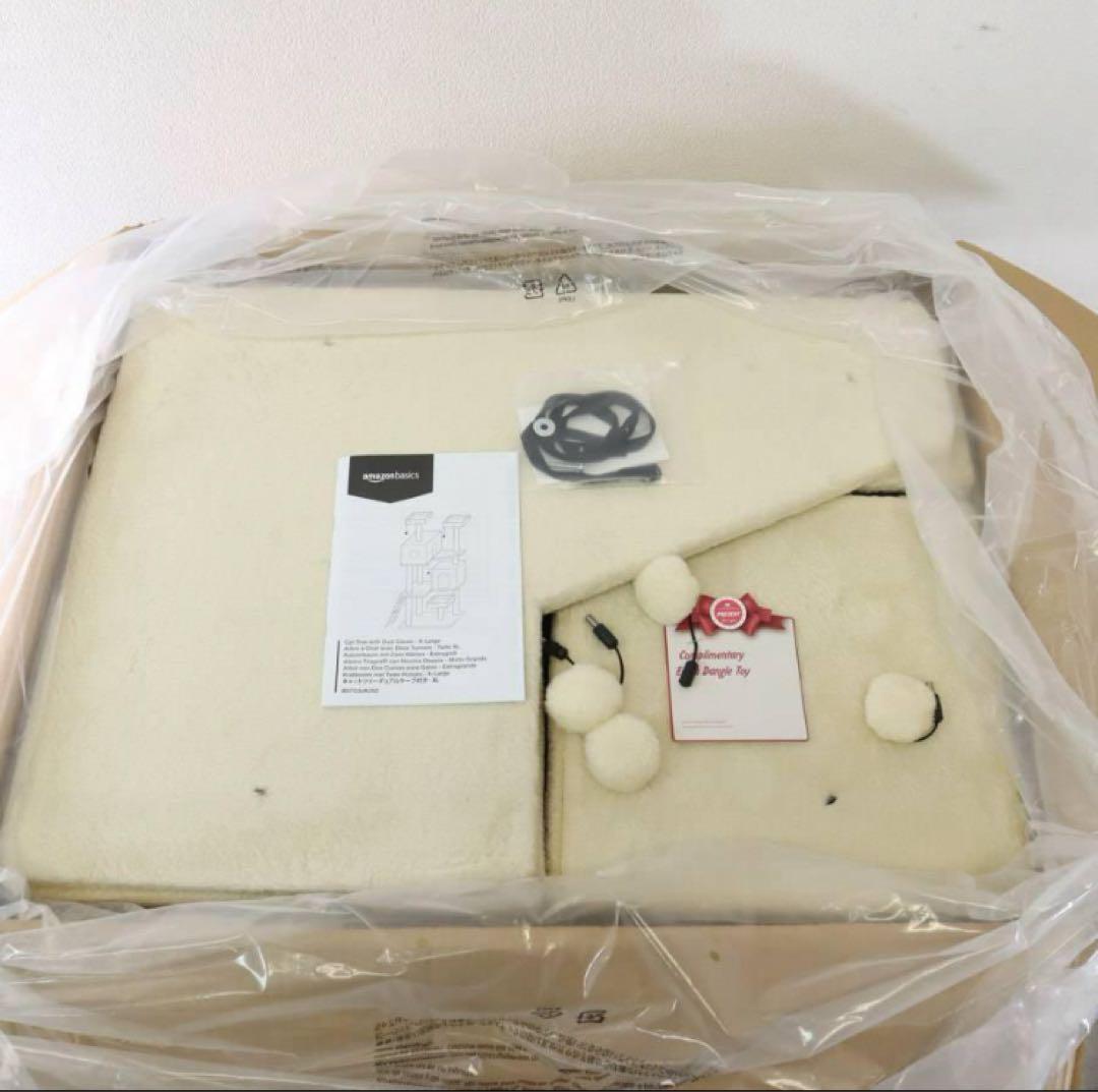 ラスト1 新品 アマゾンベーシック キャットタワー XL 2部屋 組み立て式