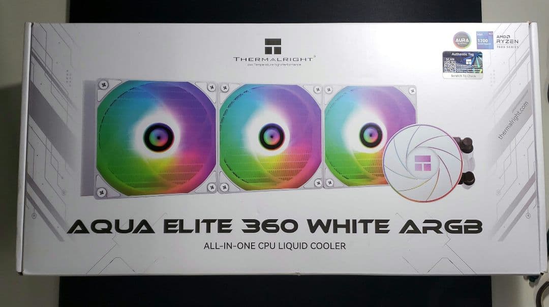 Aqua Elite 360 White ARGB CPU液体クーラー