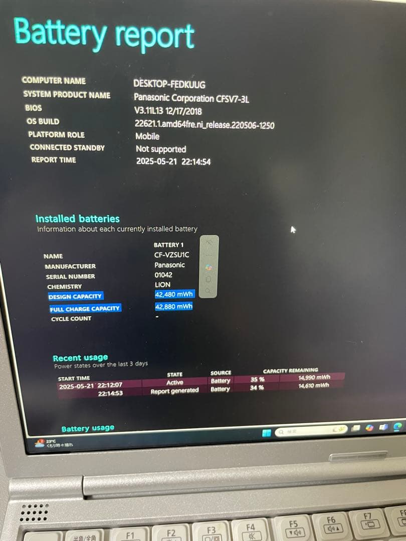 Panasonic Let’s note CF-SV7H87LC シルバー