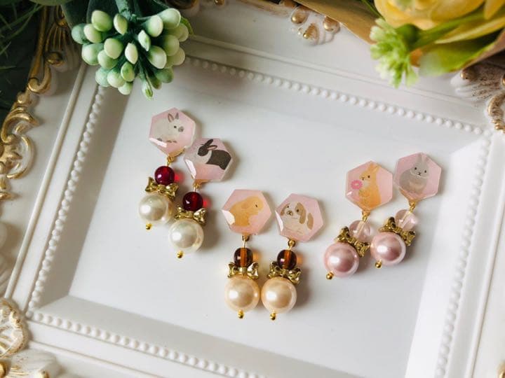 〇ウサコピアス イヤリング