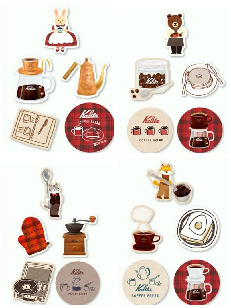 Ⓜ︎★限定品★Kalita さん メモ ＆ シール ＆ レターセット