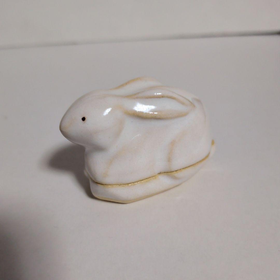 上質　うさぎ　香合　赤膚焼　箱付美品　茶道具