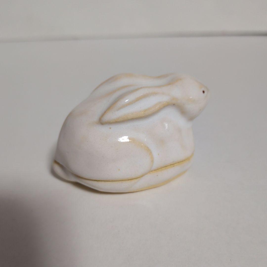 上質　うさぎ　香合　赤膚焼　箱付美品　茶道具