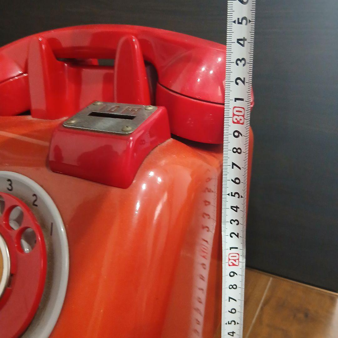 レトロ赤電話貯金箱 NTT四国 ダイヤル式