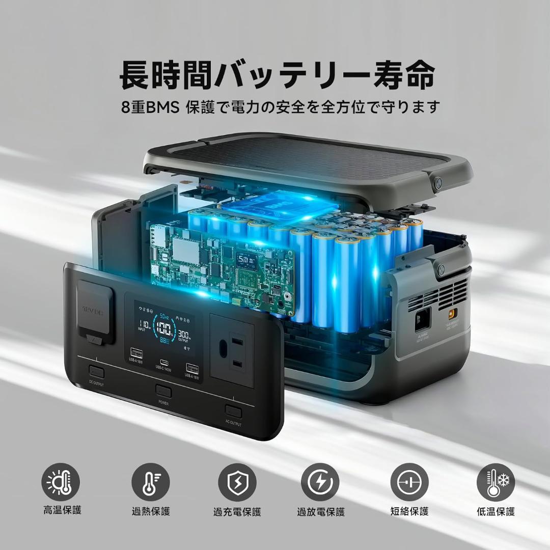 新品 ポータブル電源89.6Wh ソーラーパネル付 防災