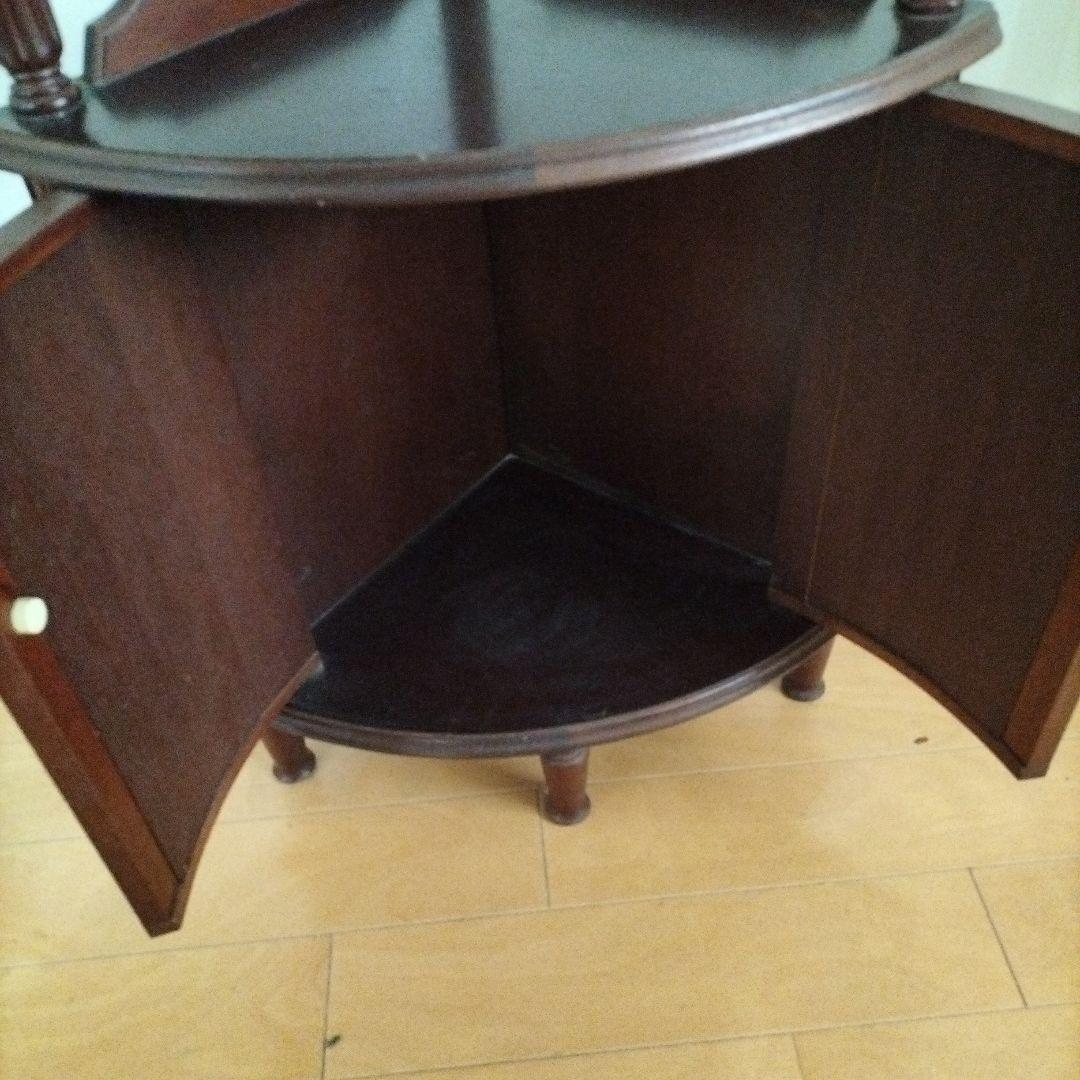 [値下げカリモク家具　コーナーラック　飾り棚