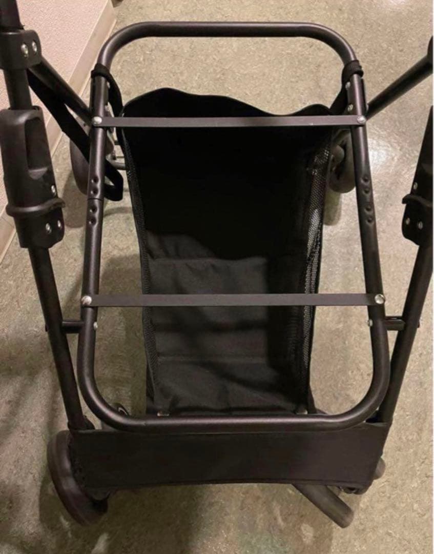 犬用ペットカート グレーとイエロー