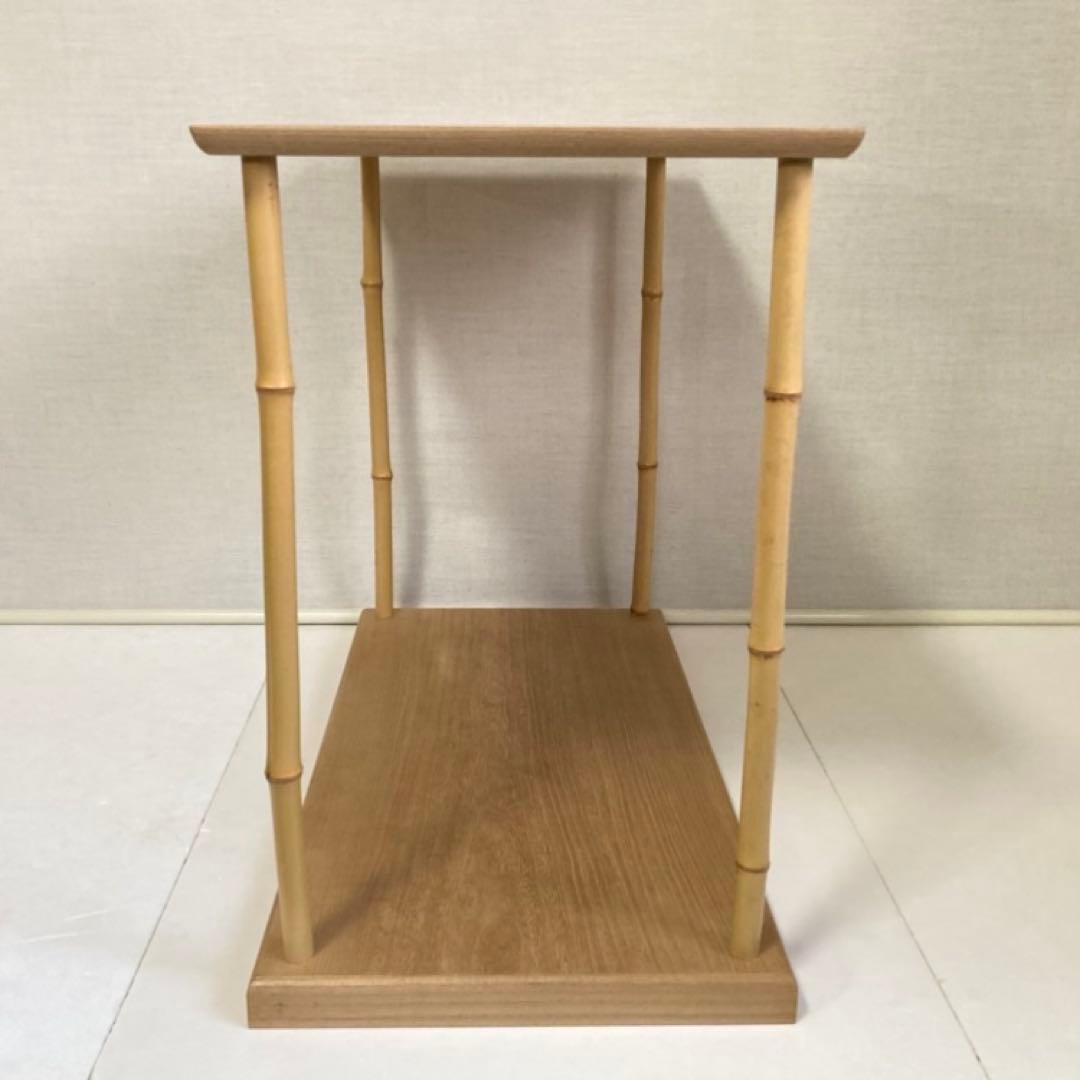 竹台子 行台子 飾り棚 置物台 桐 木製 板 組立式 和風 和室 茶道具 レトロ