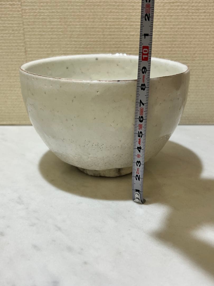 人間国宝 荒川豊蔵 虎渓山 水月窯 粉引風 茶碗 共箱