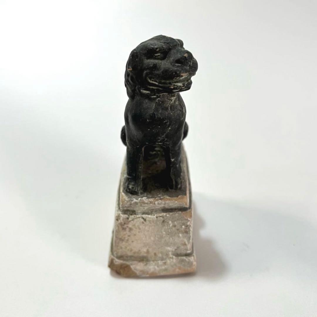 骨董　奉納　狛犬　黒獅子　素焼き　土人形　縁起物　民芸　民間信仰　仏像　オブジェ