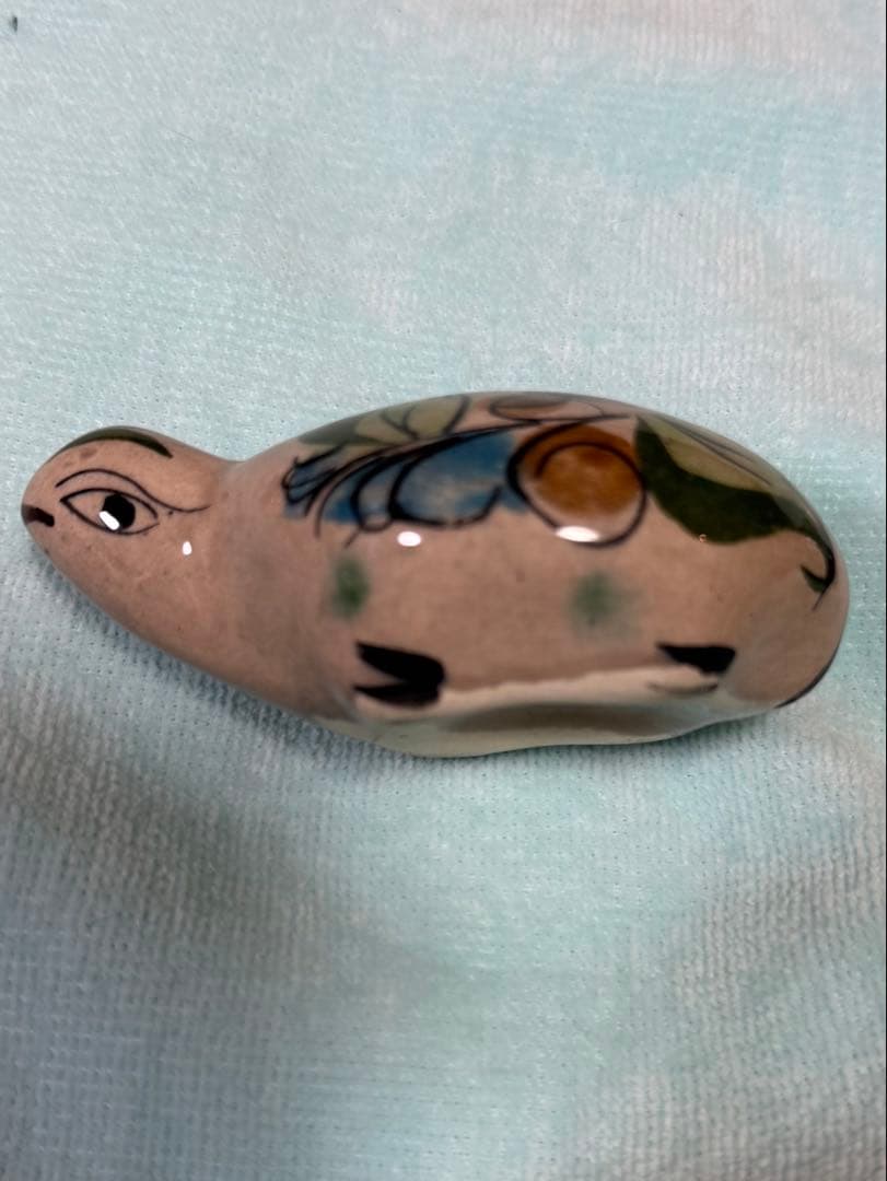 置物 トラ ウシ カエル カメ 陶器 小物 花 寅 牛 亀