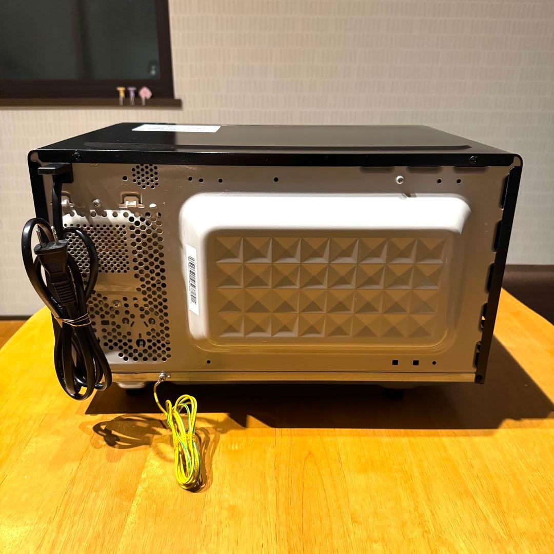 2021年製 ニトリ フラット電子レンジ EM-520X ブラック 18L
