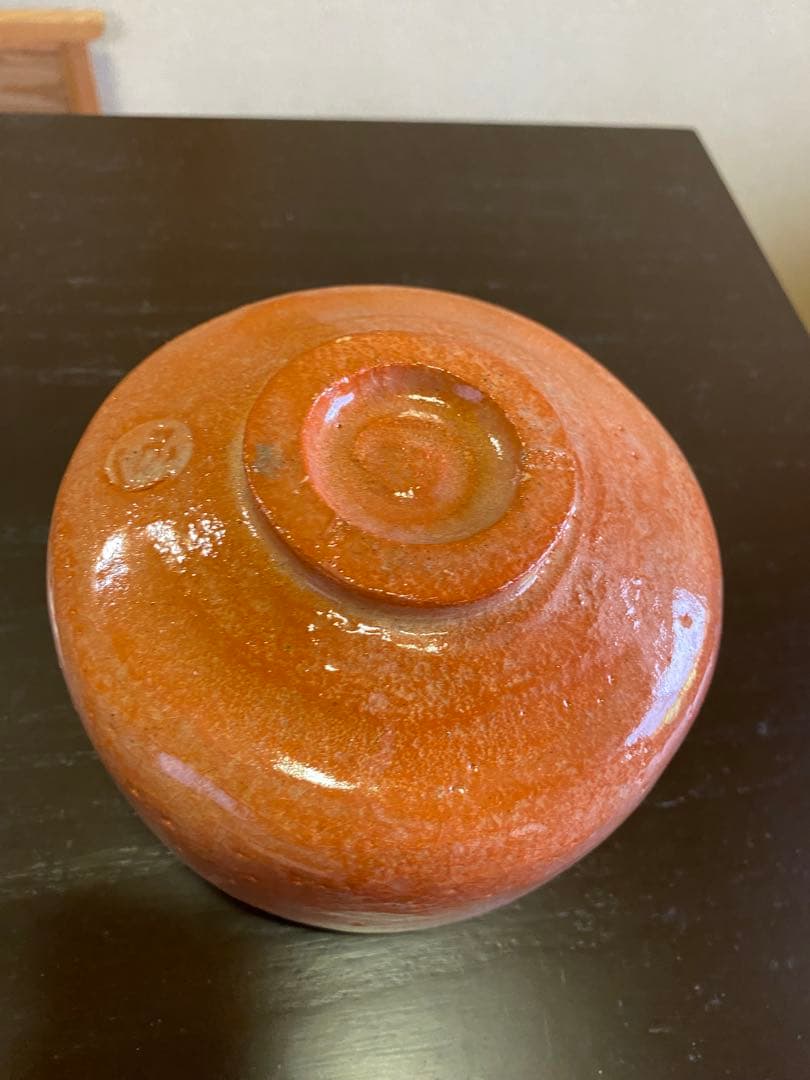 茶道具/赤楽茶碗 池田退輔 作品 本間焼
