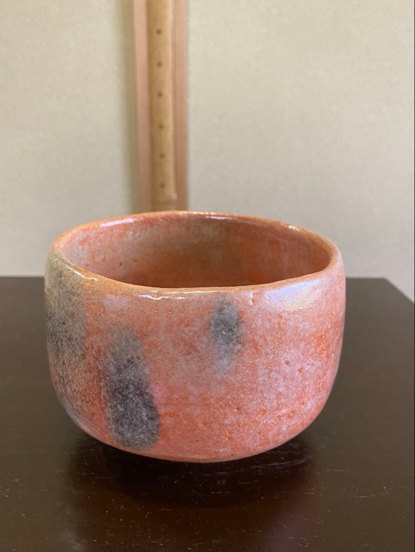 茶道具/赤楽茶碗 池田退輔 作品 本間焼