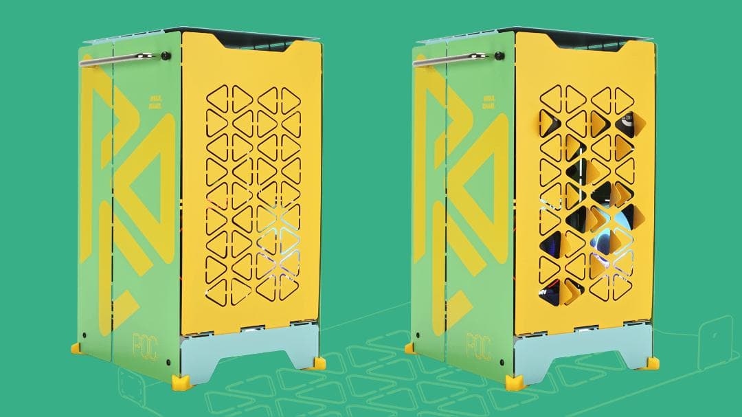 【新品】InWin POC Mini-ITX Tower Green/Yello