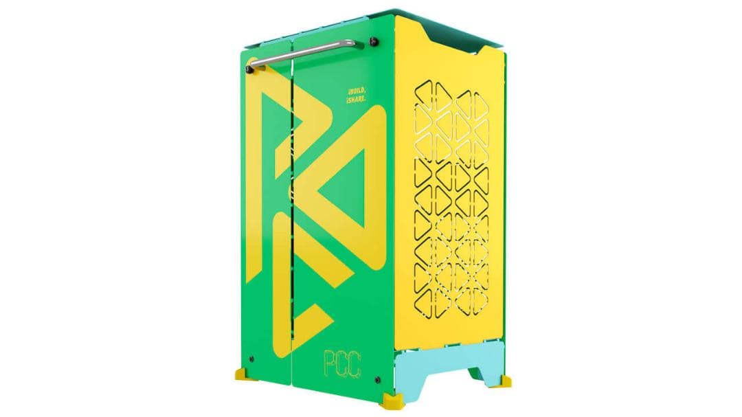 【新品】InWin POC Mini-ITX Tower Green/Yello
