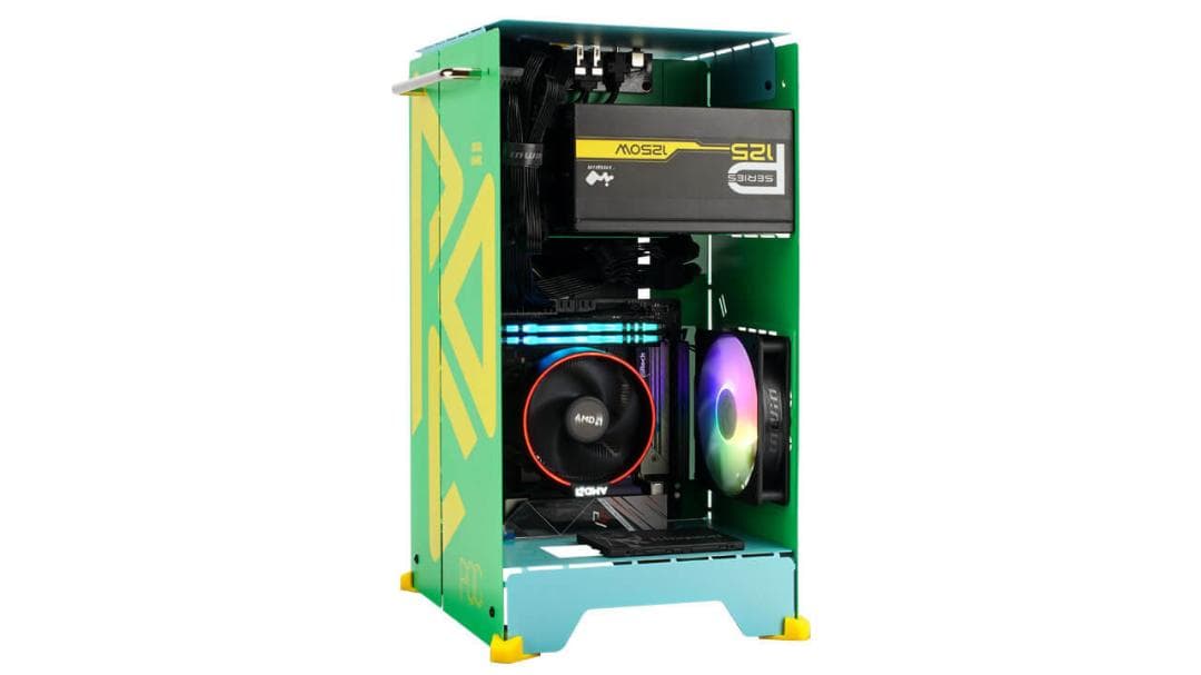 【新品】InWin POC Mini-ITX Tower Green/Yello
