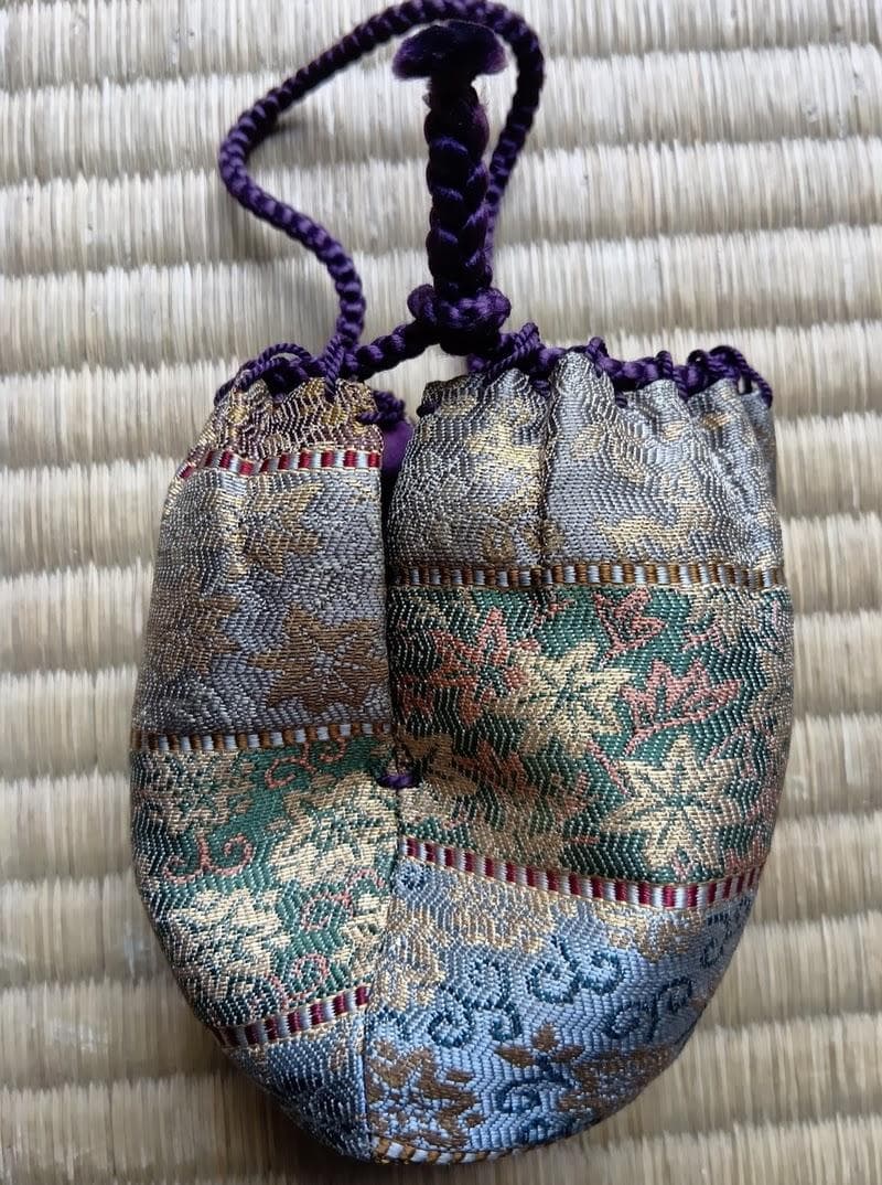 【茶道具/茶入】桶谷定一作 肩衝茶入 仕覆付 共箱