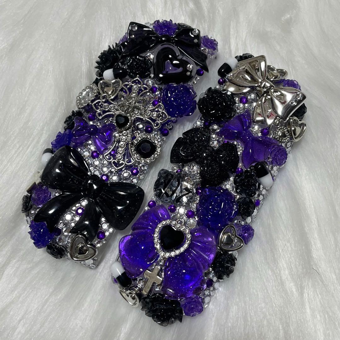 iQOSケース デコ black×purple 【100】