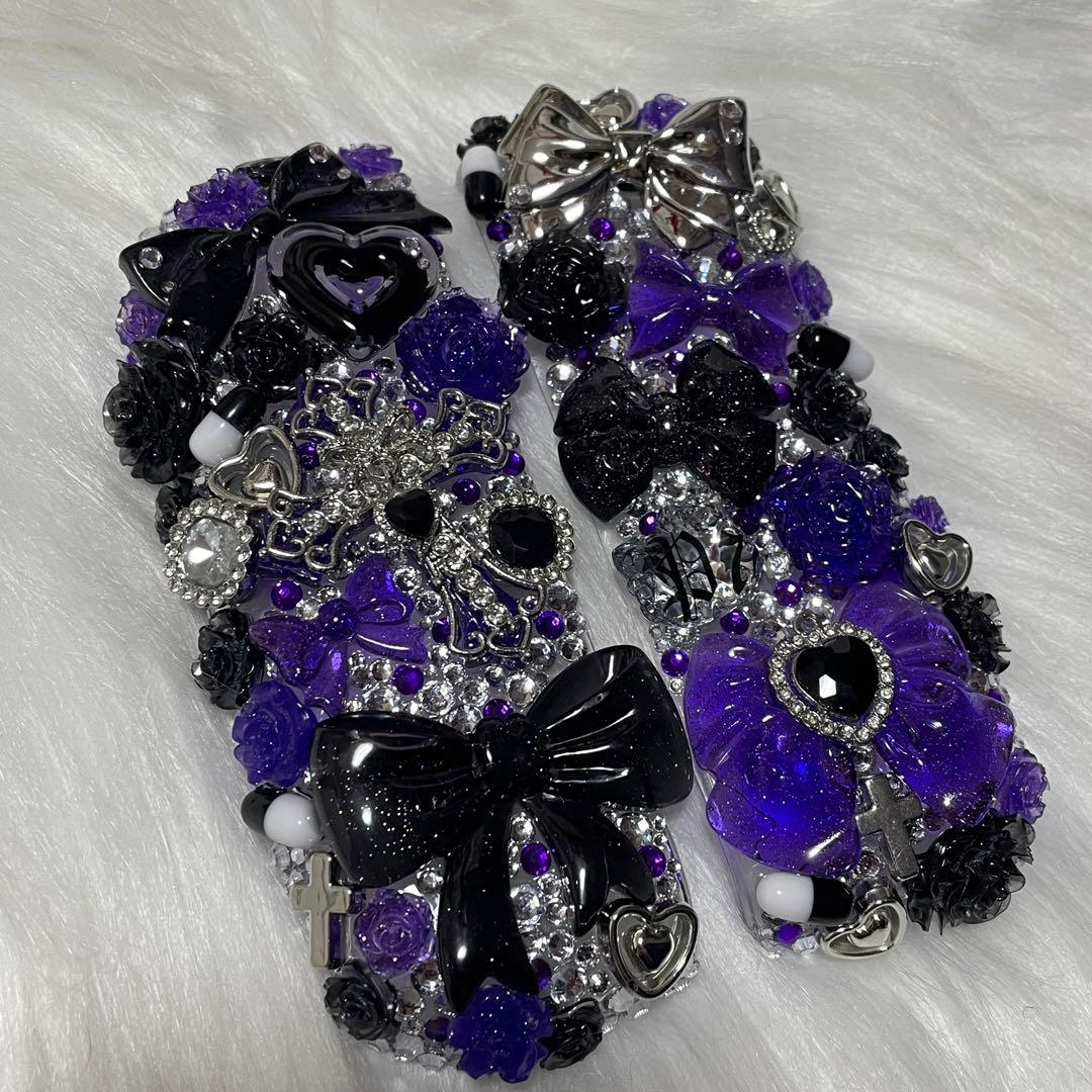 iQOSケース デコ black×purple 【100】