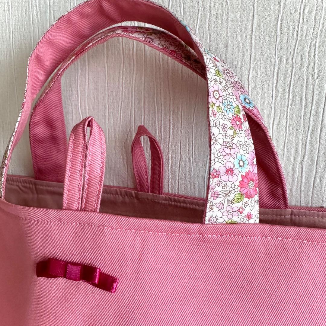 こゆひ様【191】上履き入れ　シューズバッグ　花柄　入園入学　女の子ハンドメイド