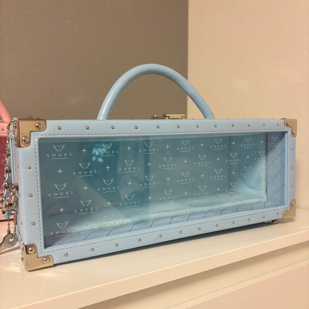 ANGEL エンジェル シャンパン ドゥミセック ケース ピンク ブルー　空き瓶
