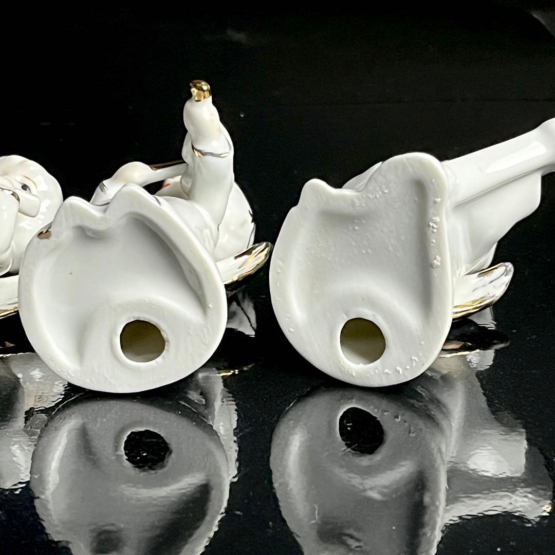 陶器製天使フィギュア音楽隊6体セット アンティーク レトロ エンジェル