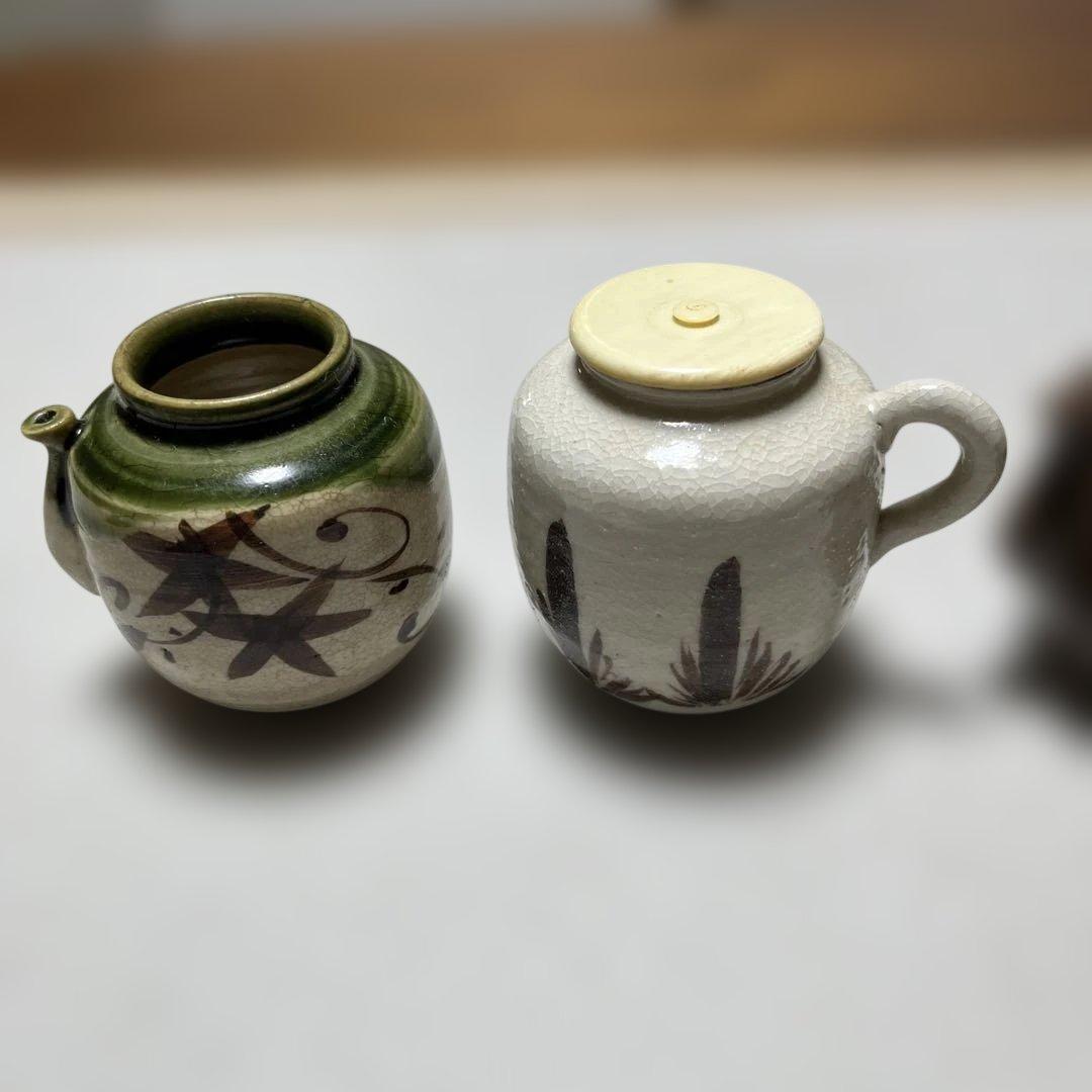 四滴茶入 色変 連瓶造　加藤連瓶作　徧流　日展入選作家　古瀬戸　瀬戸焼　茶道具