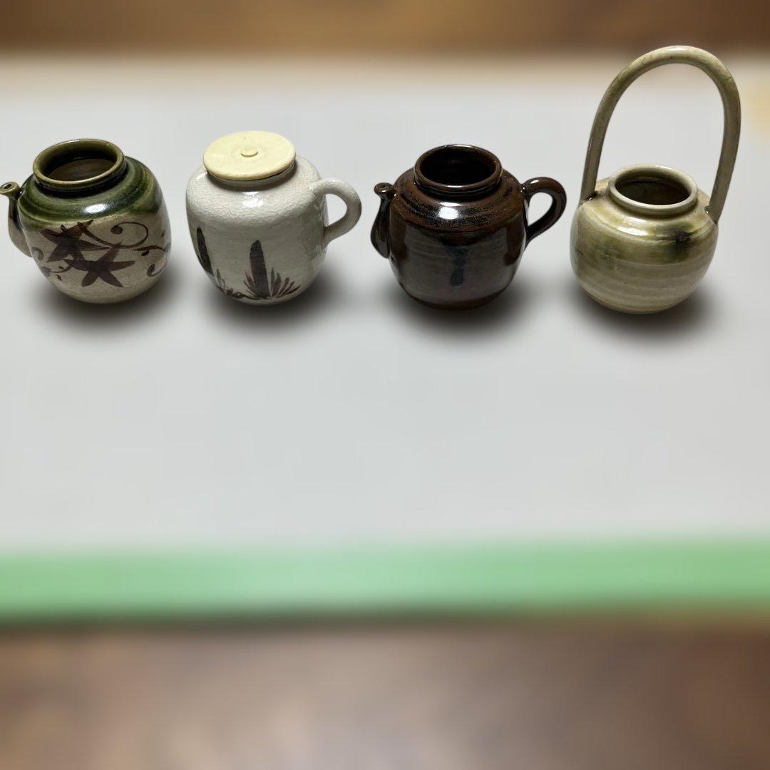 四滴茶入 色変 連瓶造　加藤連瓶作　徧流　日展入選作家　古瀬戸　瀬戸焼　茶道具