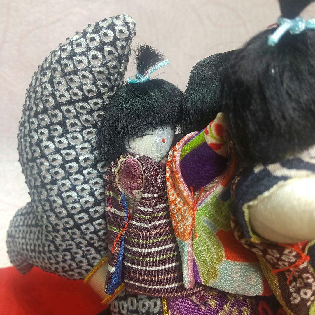 ちりめん細工 鯉と童
