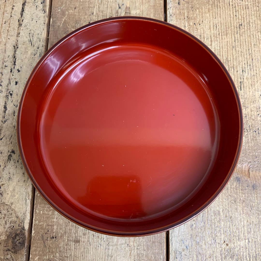 D-5 【極美品】伝統工芸 漆器 千筋 独楽型 三段重箱 蓋付き 漆塗り
