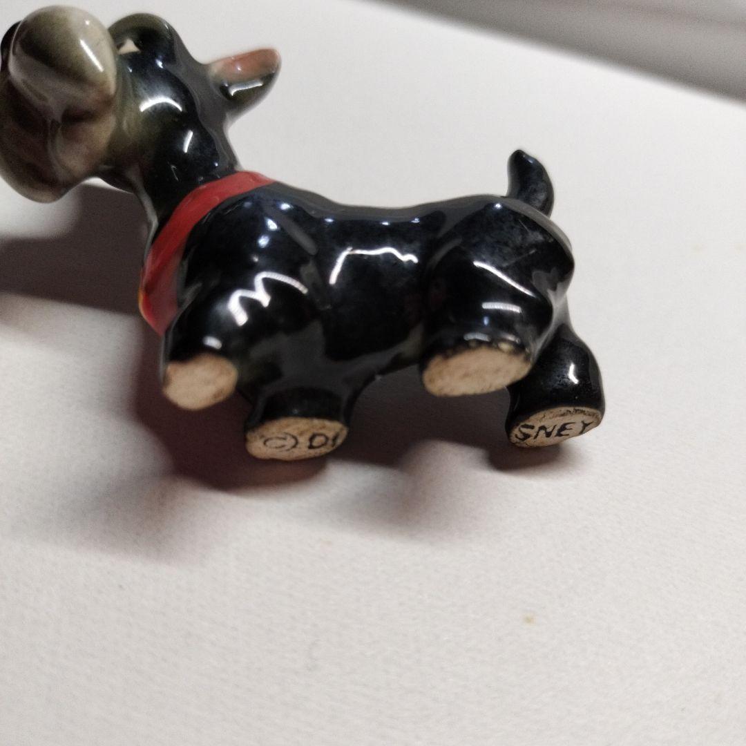 ディズニー 陶器製犬フィギュア 4体セット 半世紀前以上の海外骨董品レア