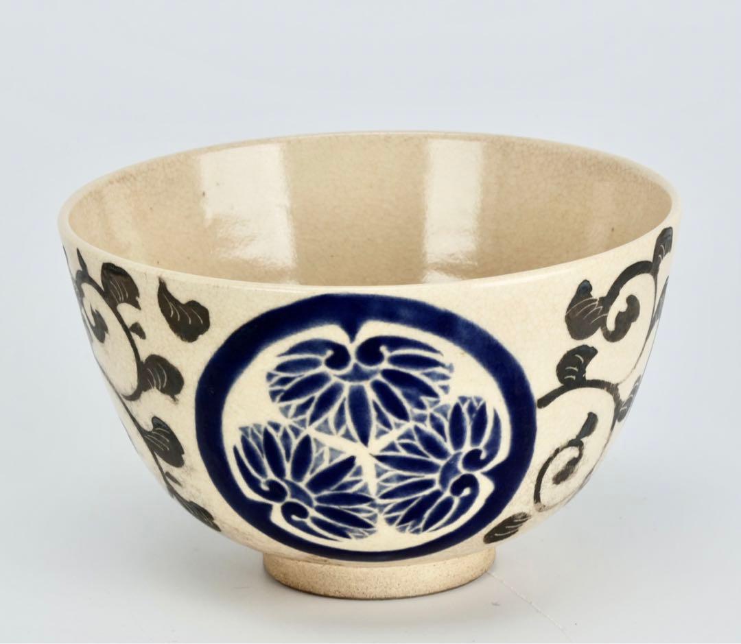 葵紋図茶碗 葵紋 共箱 三つ葉葵紋 茶道具 時代 古美術 葵紋茶碗 江戸時代