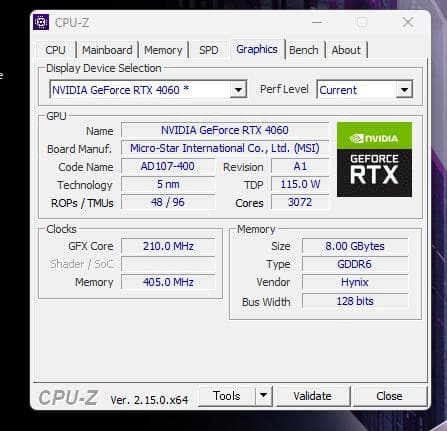 美品 RTX4060 VENTUS 2X BLACK8GOC MSIゲーミング
