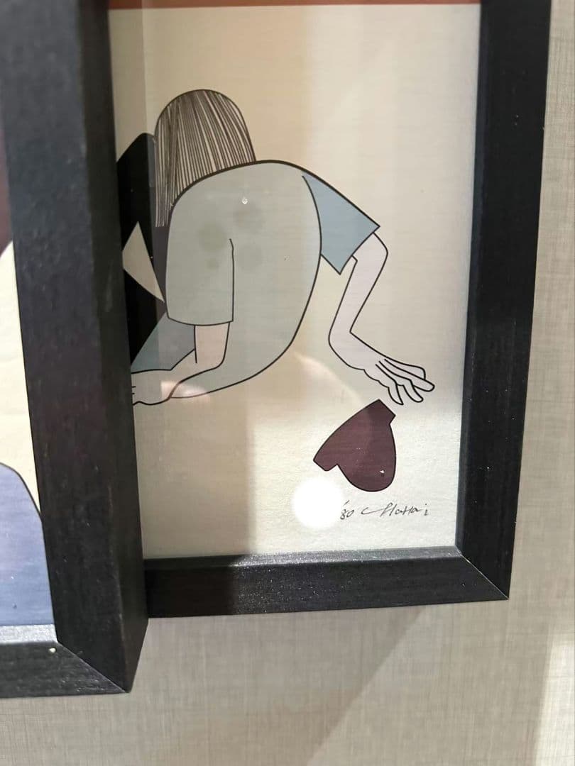 花井祐介 Yusuke Hanai Untitled 木版画 ED80 額装
